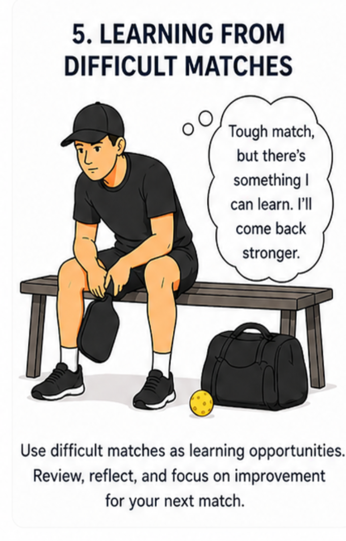 Learning From Difficult Matches pickleball strategy diagram